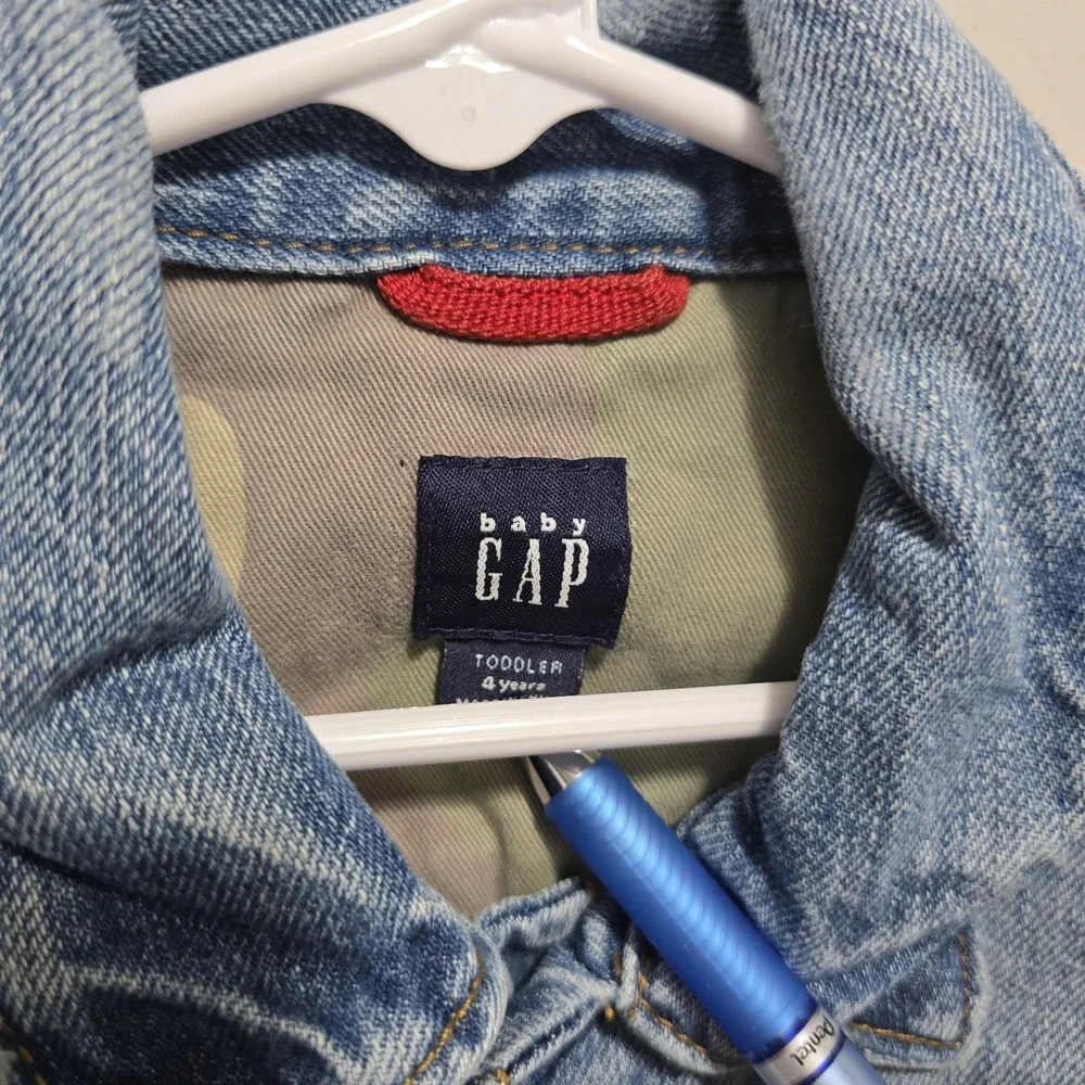 Vintage Baby Gap Denim Trucker Jacket Toddler Size‎ 4 Blue Jean Jacket